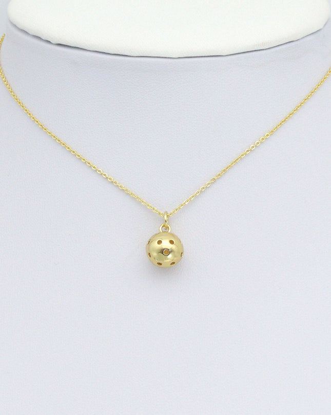 Gold Pickleball Ball Charm