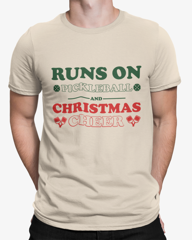 Runs on Pickleball and Christmas Cheer Unisex Tee