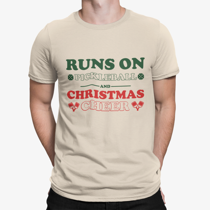 Runs on Pickleball and Christmas Cheer Unisex Tee