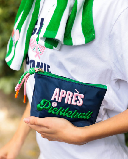 "APRÈS PICKLEBALL" SMALL ZIP POUCH