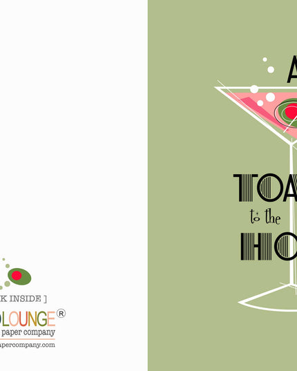 Martini Toast to the Host Greeting Card