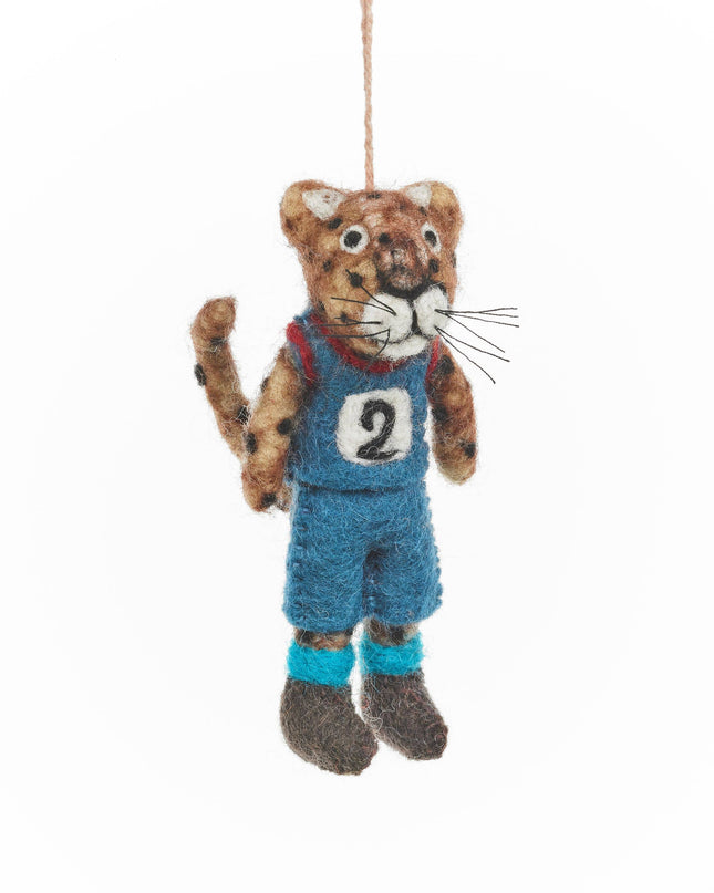 Running Cheetah Felt Ornament