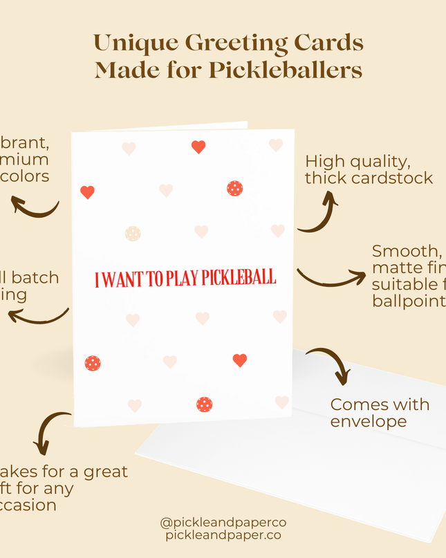 I Want to Play Pickleball With You Greeting Card
