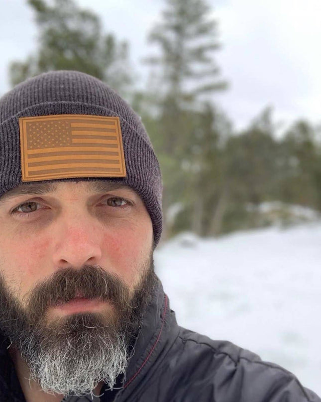 Beanie Pull Patch Cap By Flexfit - Dark Grey