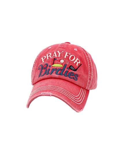 PRAY FOR BIRDIES WASHED VINTAGE BALLCAP