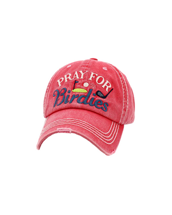 PRAY FOR BIRDIES WASHED VINTAGE BALLCAP