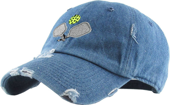 Pickleball Vintage Dad Hat Patriotic Colors