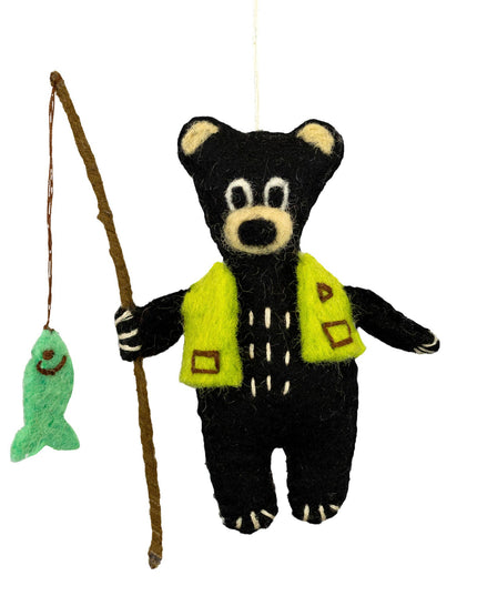 Camp Bear Felt Ornament