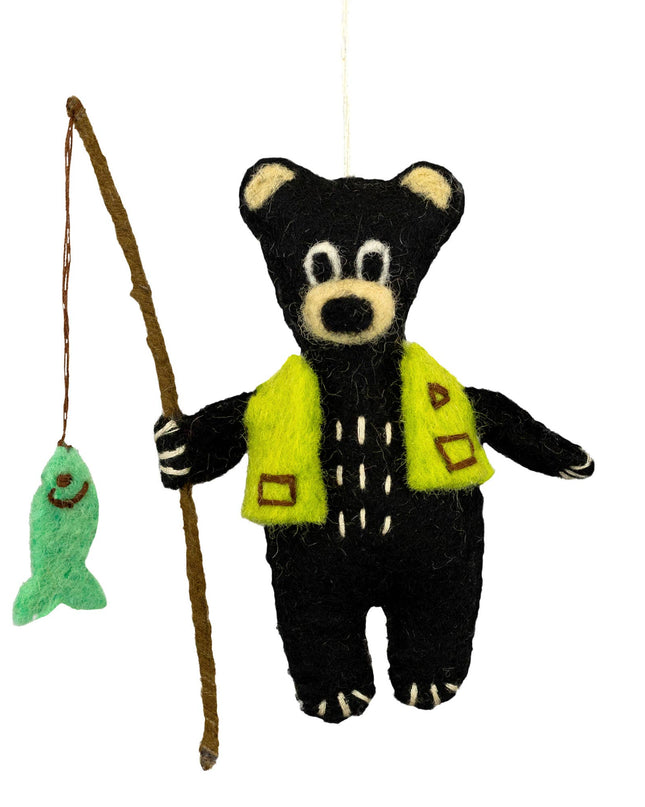 Camp Bear Felt Ornament