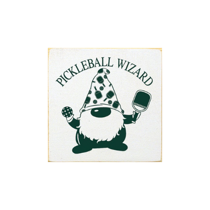 Pickleball Wizard Wood Sign