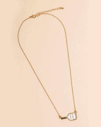 Enamel Pickle Baller 18K Gold Plated Short Necklace