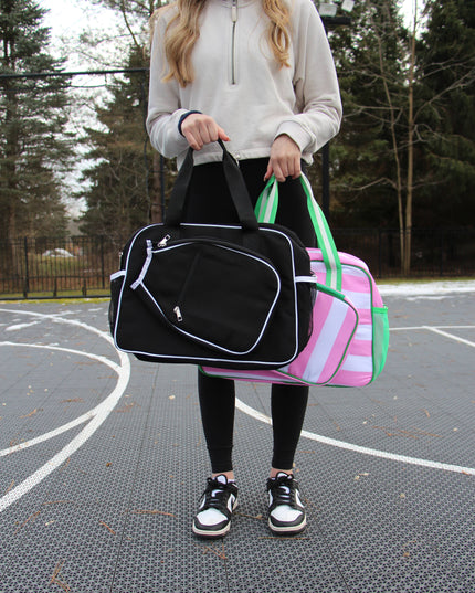 Cross Court Canvas Pickleball Tote  Black