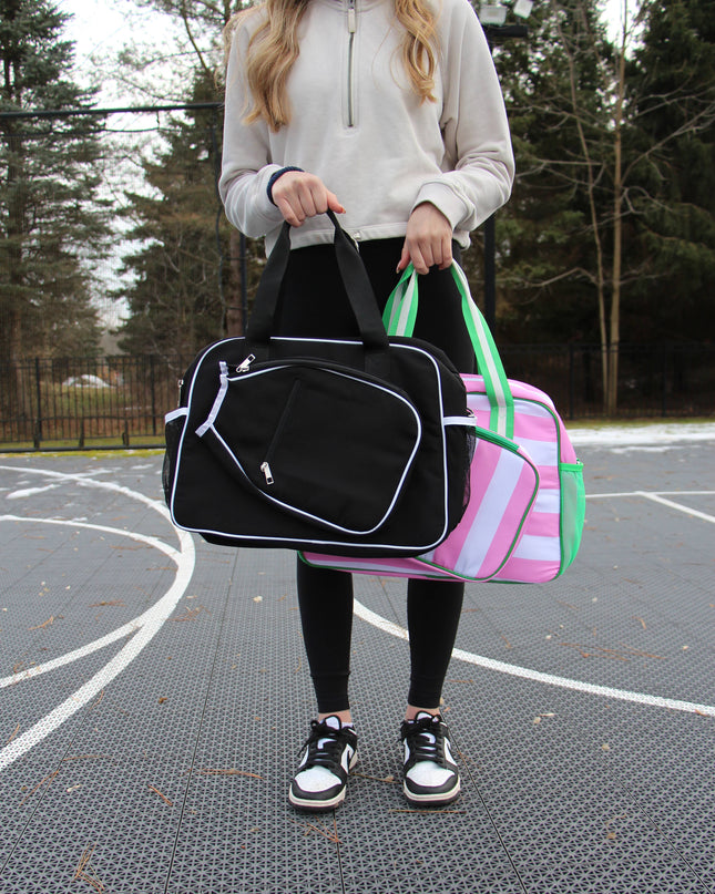 Cross Court Canvas Pickleball Tote  Black
