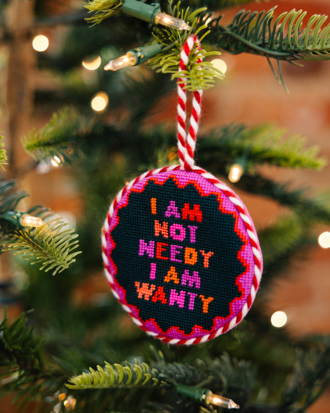 Needlepoint Ornament - Not Needy