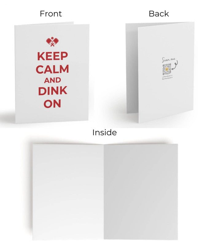 Keep Calm and Dink On Pickleball Greeting Card