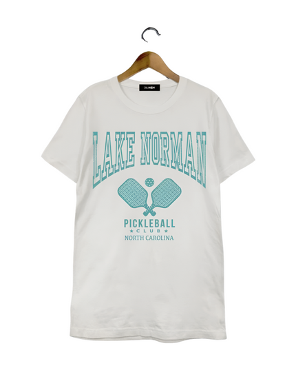 Pickleball Club Graphic Tee Lake Norman or Customize White
