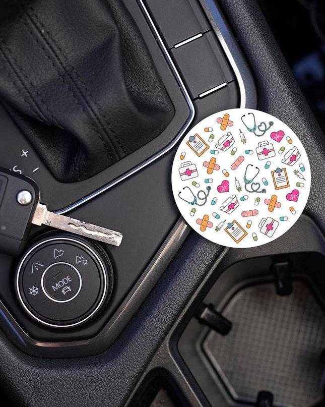 Car Coaster-Colorful Nursing Icons