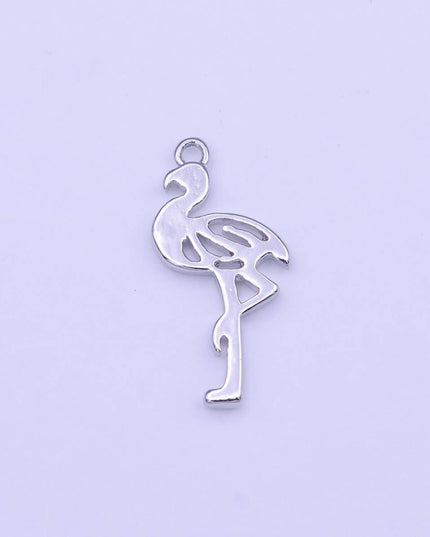 Minimalist Flamingo Bird Charm in Gold & Silver | C-505 C-516