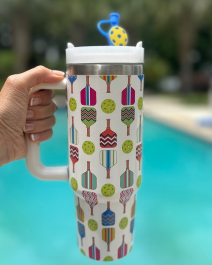 Pickleball 30oz Tumbler- Multi Paddle