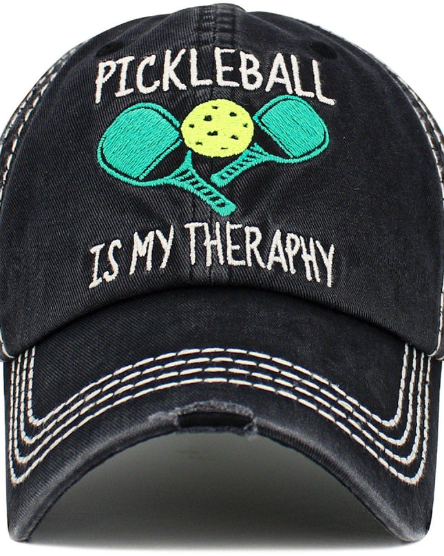 Pickleball Therapy Washed Vintage Cap