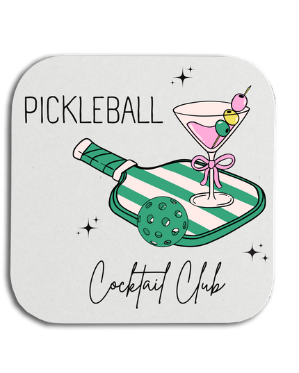 Pickleball Cocktail Club Coasters