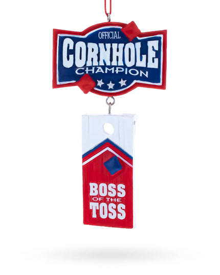 Cornhole Champion Boss of the Toss Resin Ornament