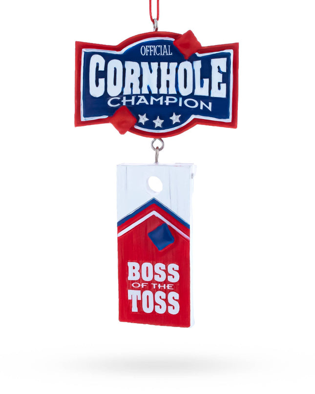 Cornhole Champion Boss of the Toss Resin Ornament