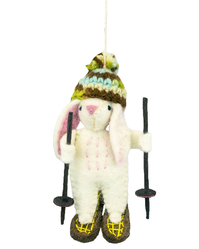 Camp Bunny Felt Ornament