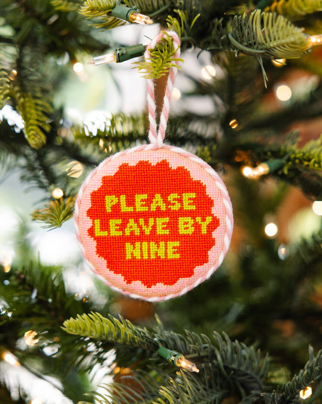 Needlepoint Ornament - Leave by Nine