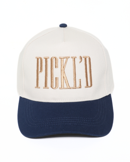 Sports PICKL'D Pickle Ball Embroidery Two Tone 5 Panel Cap