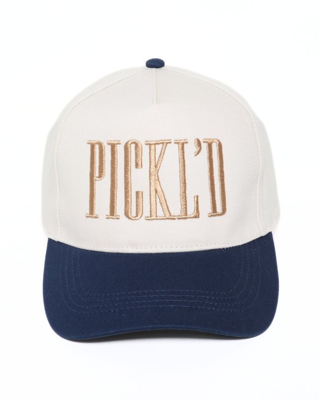 Sports PICKL'D Pickle Ball Embroidery Two Tone 5 Panel Cap