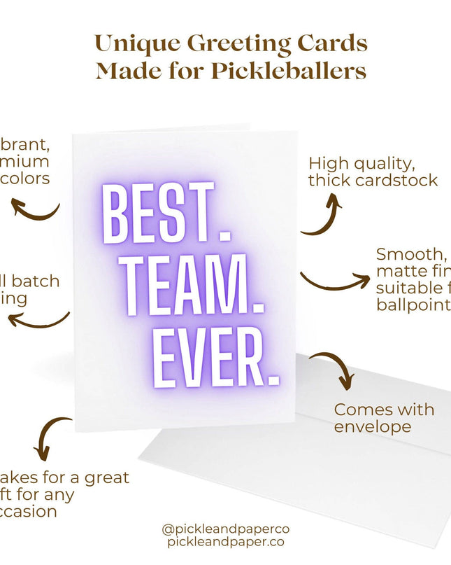 Best Team Ever Pickleball Greeting Card
