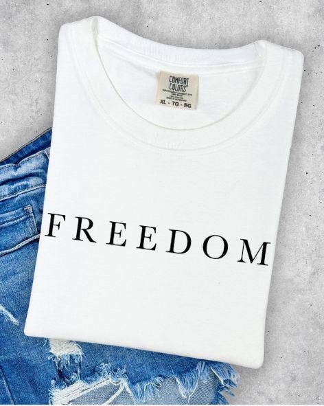 Freedom Comfort Colors Tee (White and Black Tees)