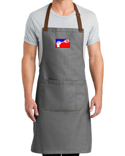 Pull Patch Craftsman Style Full Length BBQ & Baking Apron - Ash Grey