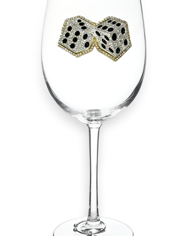 Dice Stemmed Wine Glass