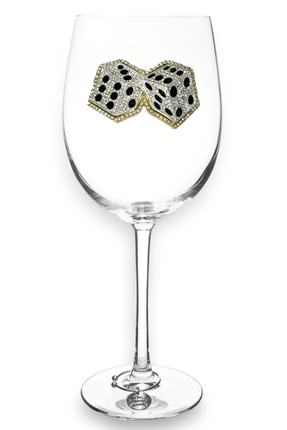 Dice Stemmed Wine Glass
