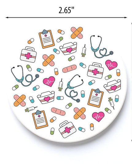 Car Coaster-Colorful Nursing Icons