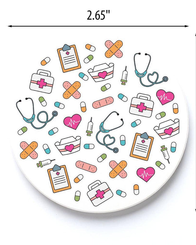 Car Coaster-Colorful Nursing Icons