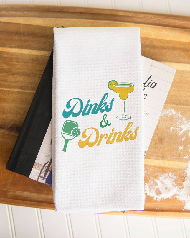 Dinks & Drinks Pickleball Waffle Towel