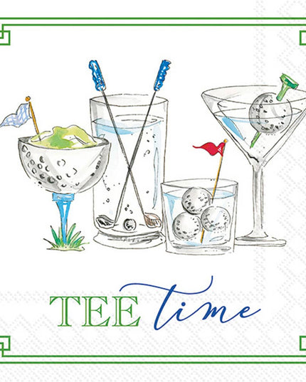 Paper Cocktail Napkin 20 Ct Golf Drinks Rosanne Beck