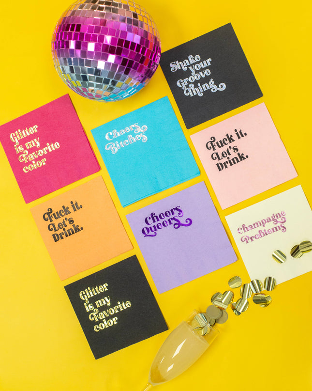 F**k It Lets Drink Cocktail Napkin