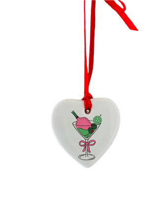 Pickleball & Martini Heart Gift Tag