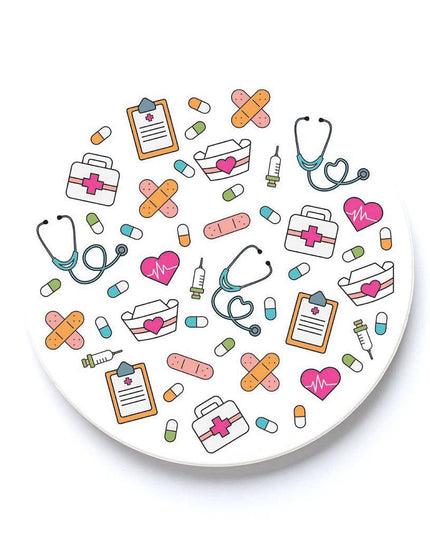 Car Coaster-Colorful Nursing Icons