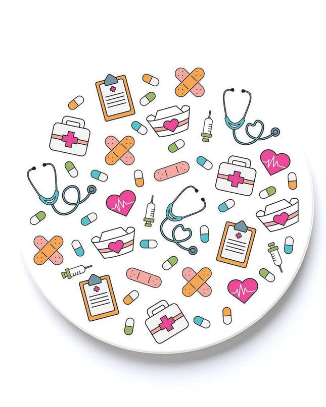 Car Coaster-Colorful Nursing Icons