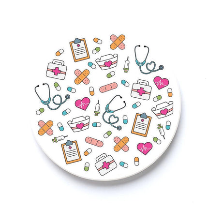 Car Coaster-Colorful Nursing Icons