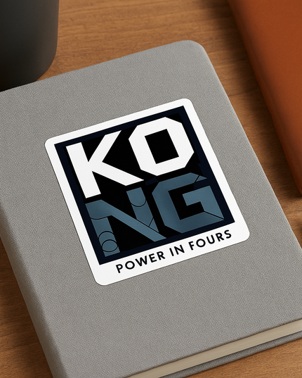 KONG Mahjong Sticker – Power in Fours Square Sticker for Tile Game Fans
