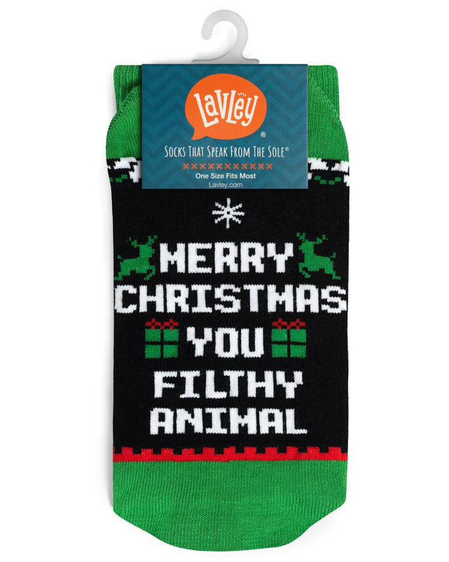 Merry Xmas You Filthy Animal Socks