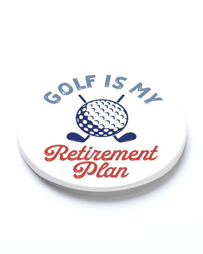 Car Coaster-Golf Is My Retirement Plan