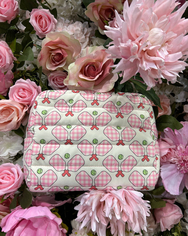 Pickleball Puffer Cosmetic Bag