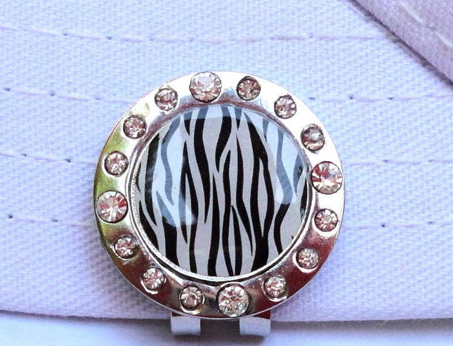 Zebra Stripes w/ Crystals Ball Marker